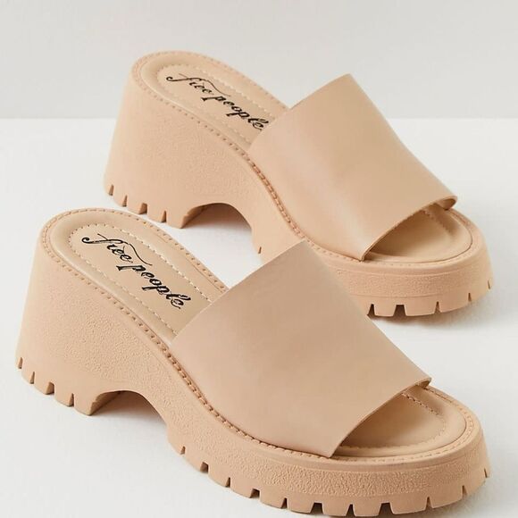 NEW Free People Winona Wedge Platform Sandals Slip-On - Picture 1 of 6